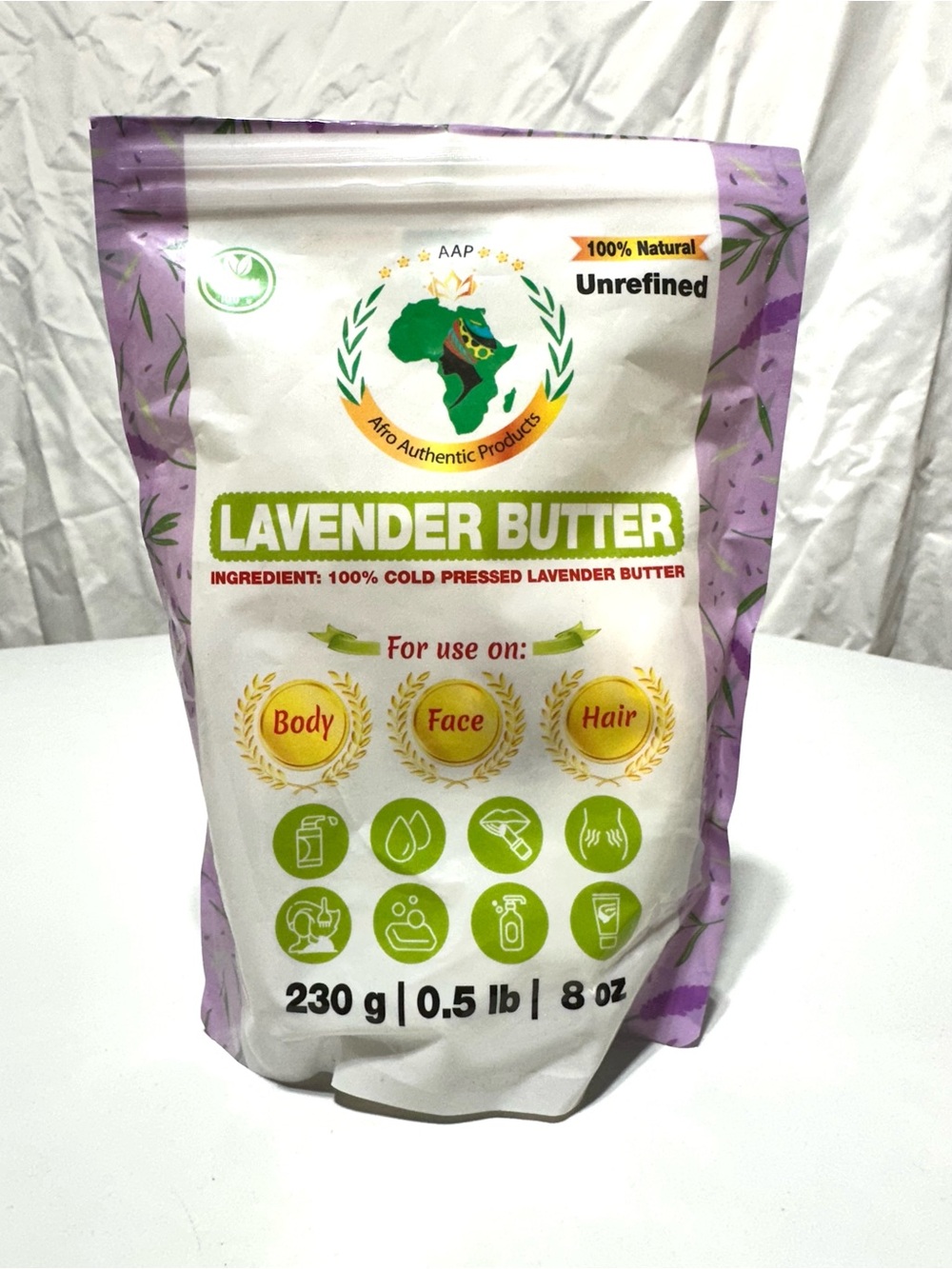AAP Lavender Butter 100% Natural Vegan Body Face Hair Moisturizer